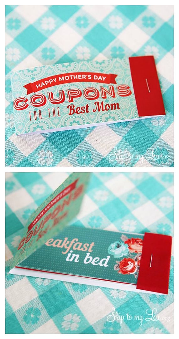 Free printable Mother's Day coupon book from Skip to my Lou