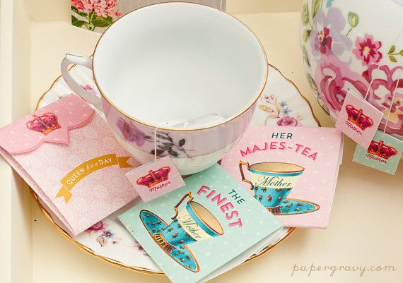 homemade Mother’s Day gifts: Printable mother’s day tea bag labels | paper gravy store