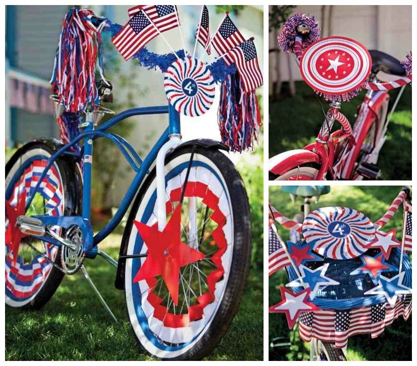 Free printables and decorating ideas for a 4th of July bike parade via Martha Stewart