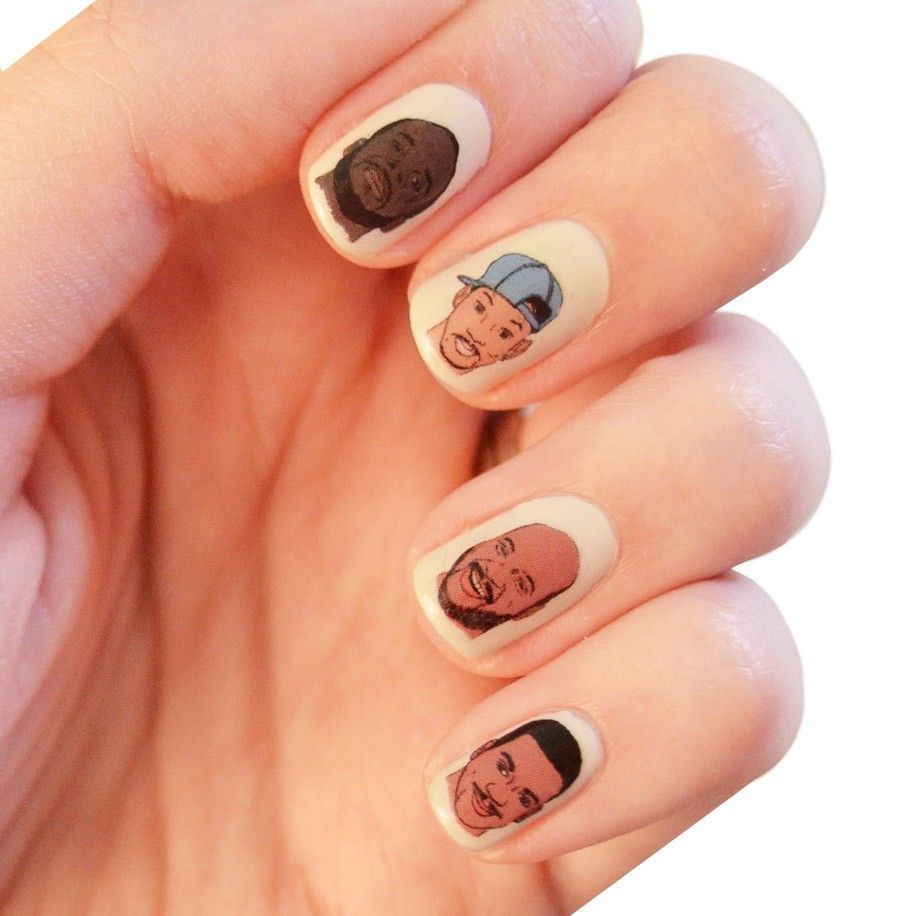 Pop culture nail decals: Fresh Prince cast| Cool Mom Picks