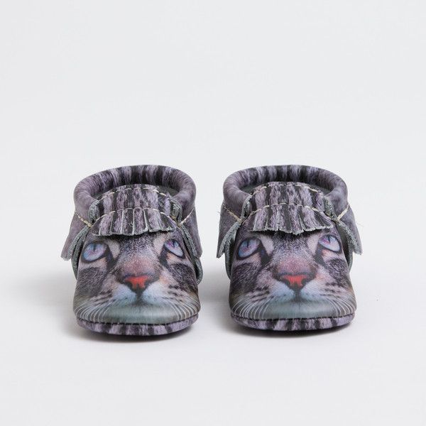 Freshly Picked limited edition kitten face leather mocs
