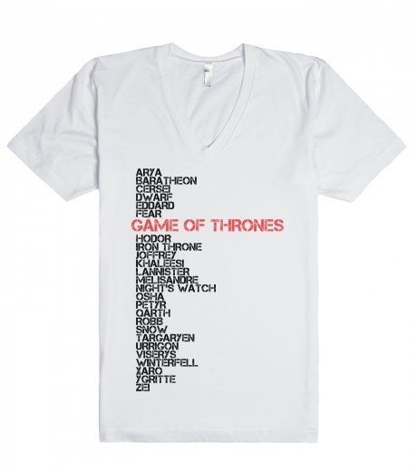 Game of Thrones ABC t-shirt. (But how is T not for Tyrion!?)