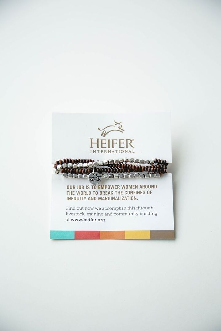 Gifts that give back: handmade bracelet to support Heifer International's work worldwide