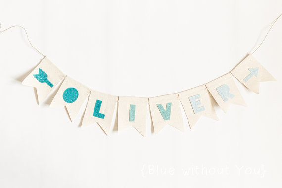 Handmade reusable personalized birthday banners with your child's name | Blue Without You Kids