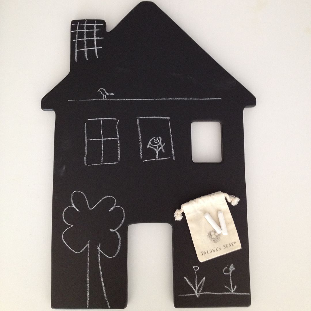 Black and white home decor: Chalkboard house from Paloma's Nest