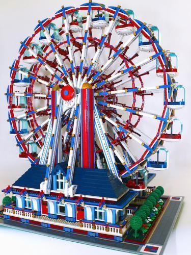 How to build a working LEGO ferris wheel: Instructions at Rebrickable