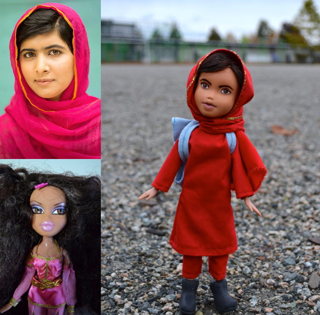 Best toys of 2015: Malala Doll created from upcycled Bratz doll | artist Wendy Tsao, inspired by Tree Change Dolls