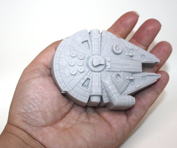 Millennium Falcon soaps on Etsy: Great Star Wars party favors