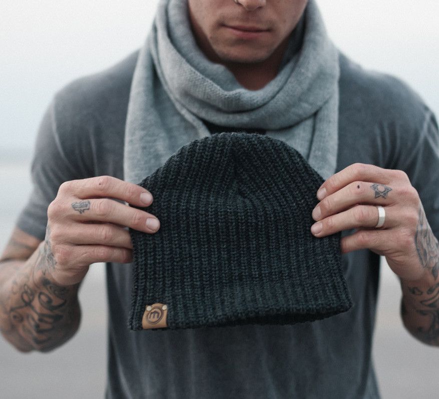 Gifts that give back: affordable, handmade Mitscoots men's beanies employ Americans coming back from homelessness