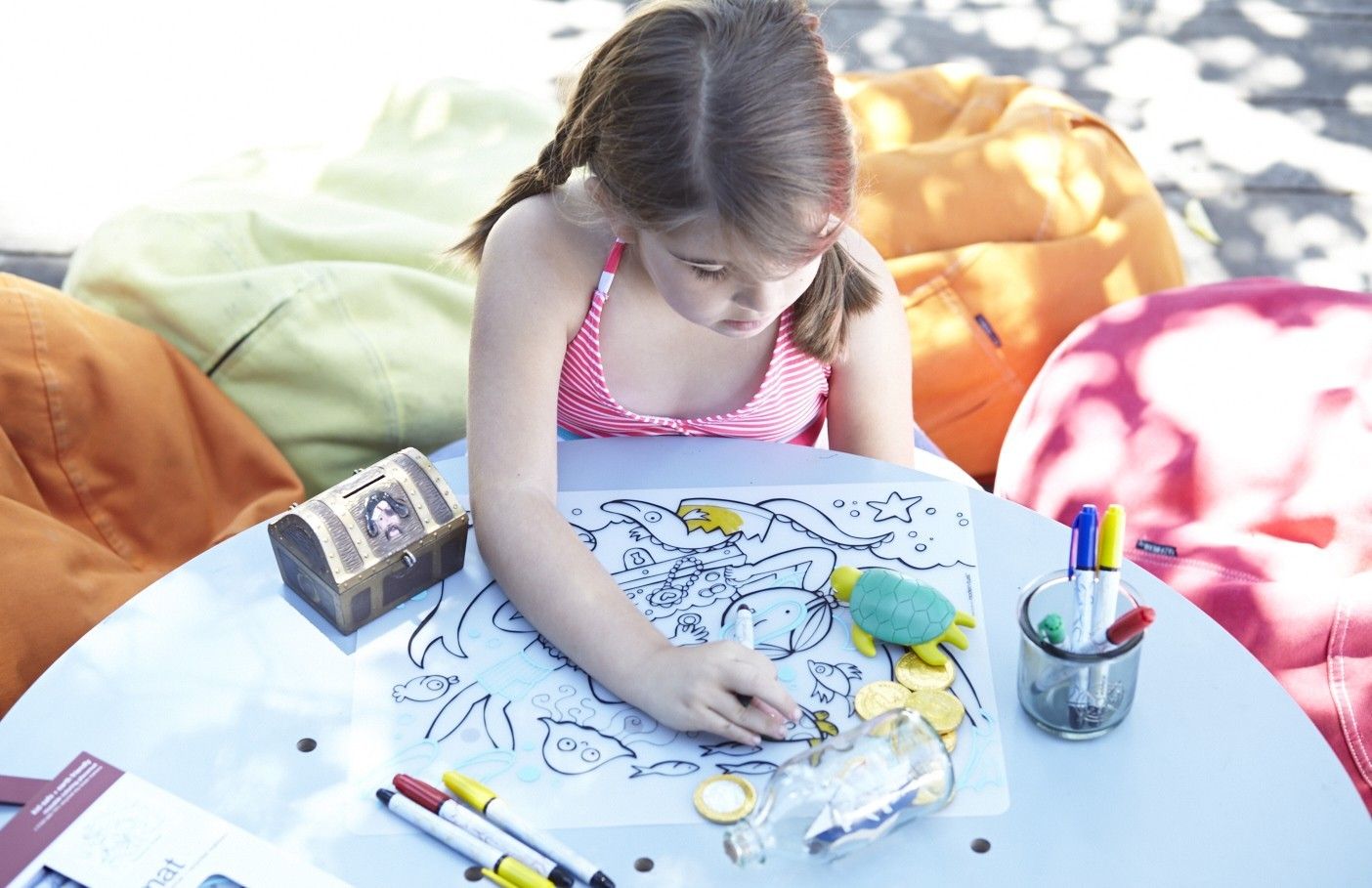 Color your own placemats: great way to keep kids entertained in restaurants