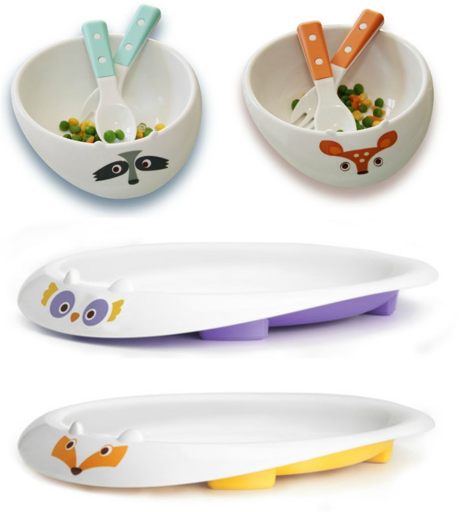My Natural makes very cool eco-friendly baby dish sets that stay put