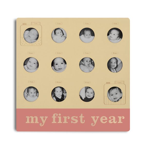 My first year 12-month baby frame with a cute camera motif: Great keepsake baby gift from Tree by Kerri Lee