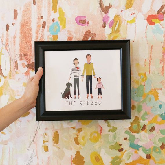 Custom family portraits from My Little Buffalo: Amazing personalized gift idea!