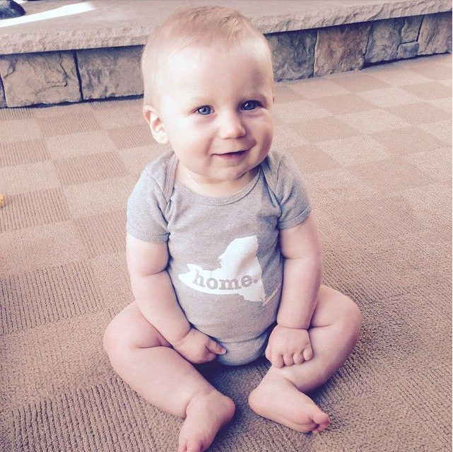 Home T baby onesie featuring your favorite state