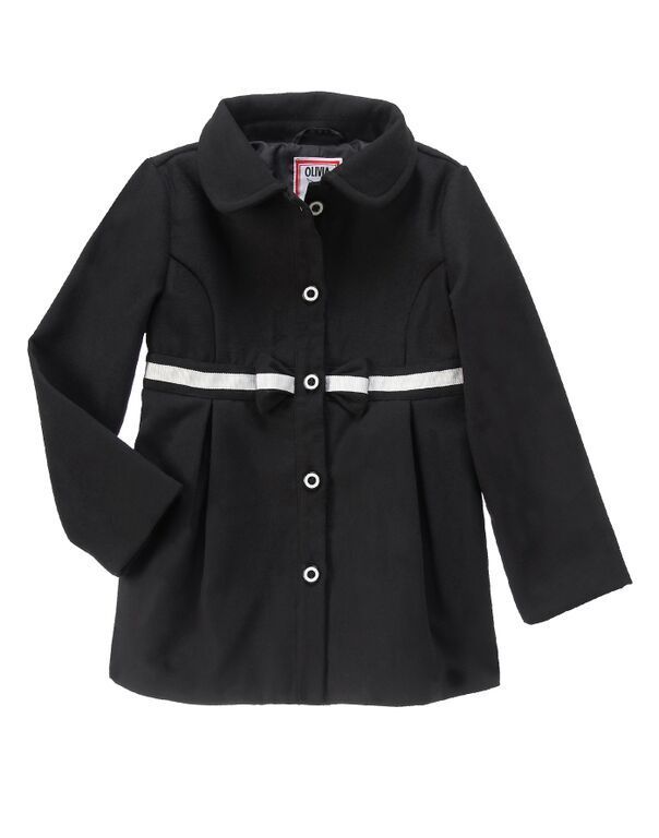 Olivia Collection pea coat with bow on sale at Gymboree