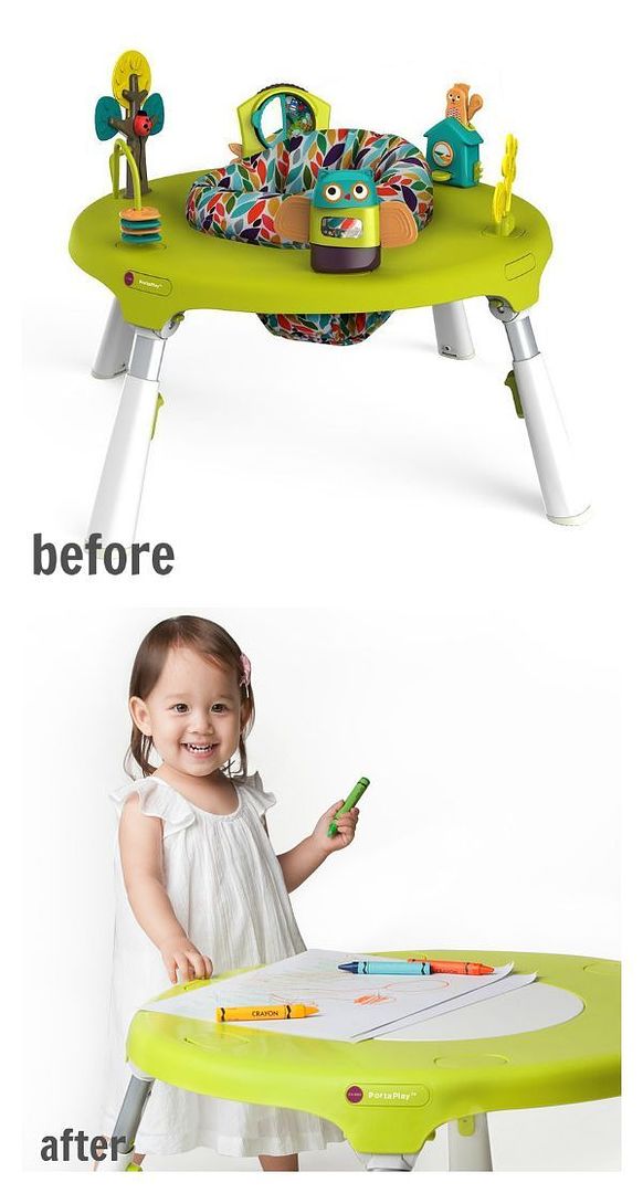Innovative products for babies: Oribel play activity center converts to an art table as your child grows