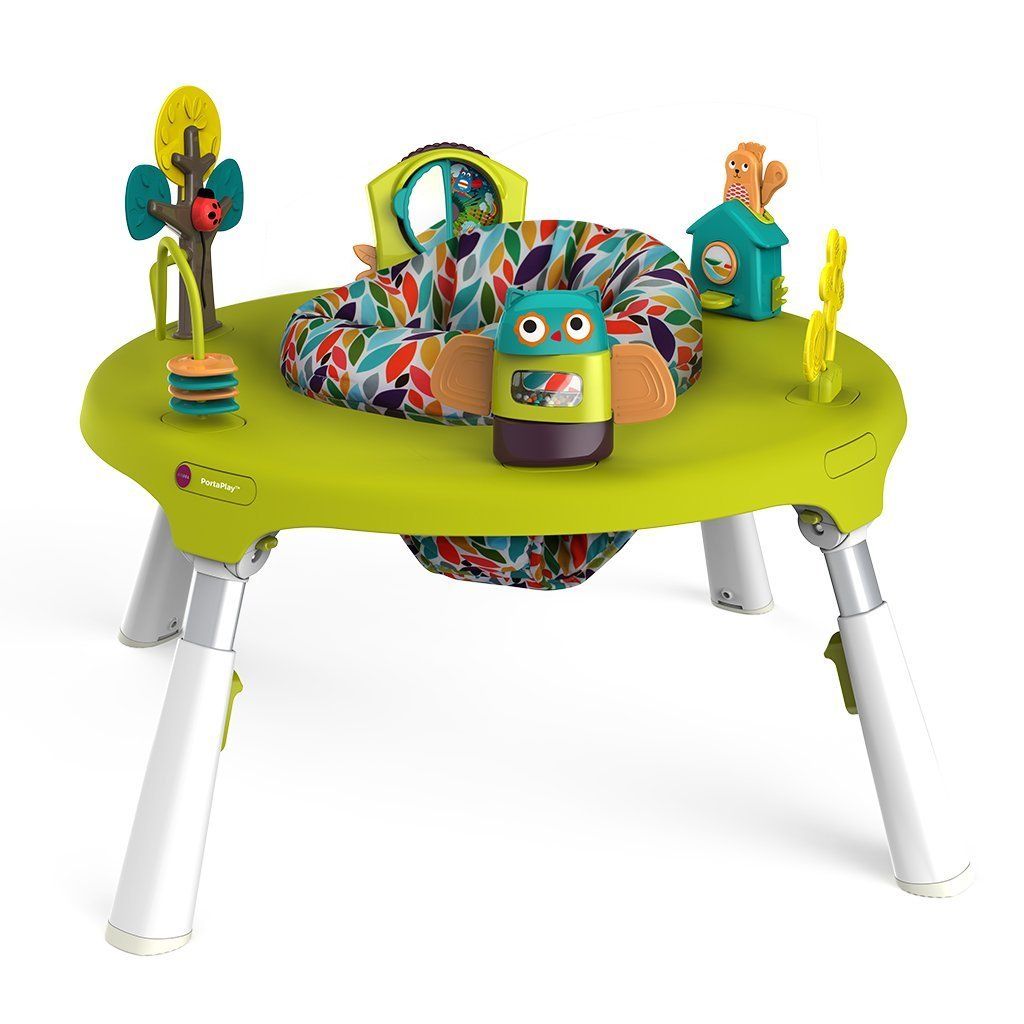 Oribel Portaplay Baby Activity Center converts from a modern exersaucer to an activity table for toddlers and beyond. Smart!