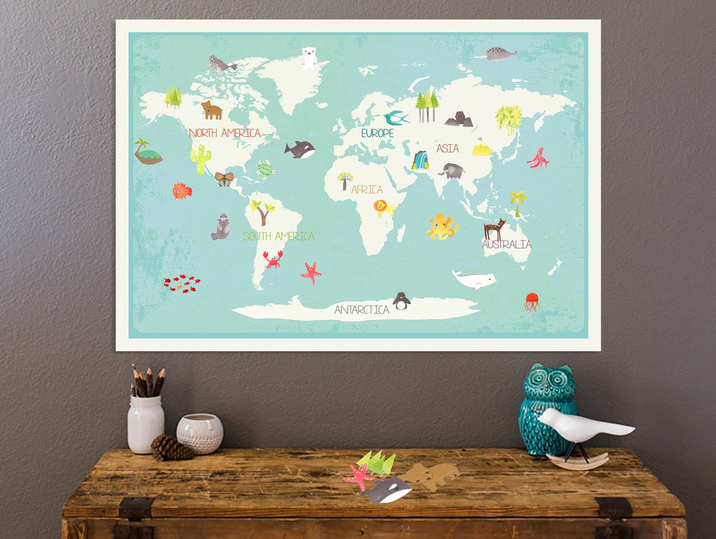 Our Earth Customizable Map for Kids by Children Inspire on Etsy