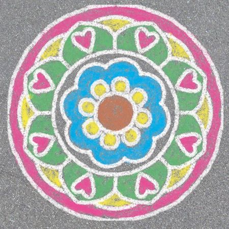 Outdoor chalk mandala kit! Very cool art gift for kids of all ages