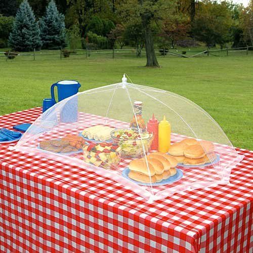Outdoor mesh table covers are a genius way to keep bugs away from food: Block party ideas and tips