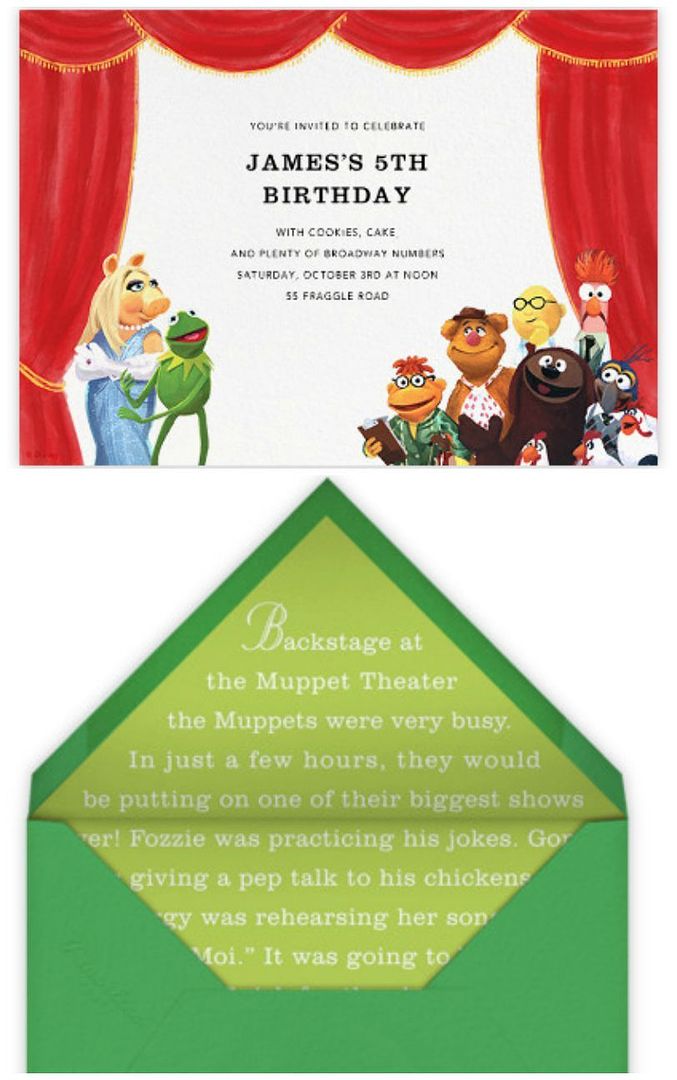 Muppets party online invitation on Paperless Post