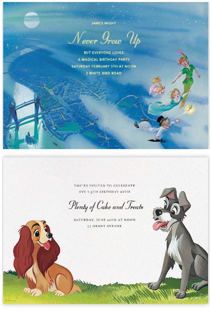 Paperless Post Vintage Disney Character invitations now available online