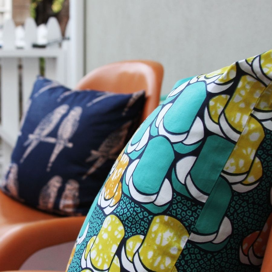 Peace Exchange: Fair trade cotton pillows in gorgeous colors that support women