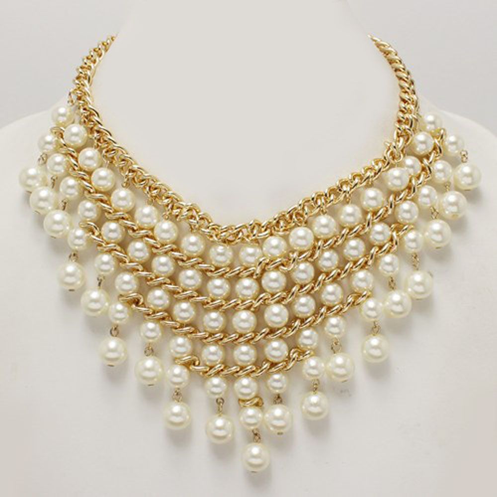 Viola Davis Oscars necklace style steal: Lola Fashion Boutique Pearl Collar