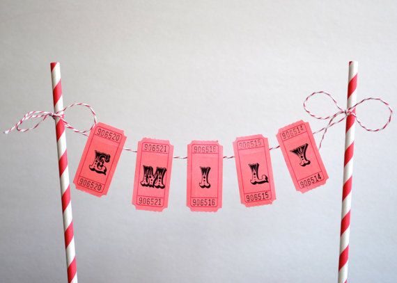 Personalized carnival cake bunting banner on Etsy