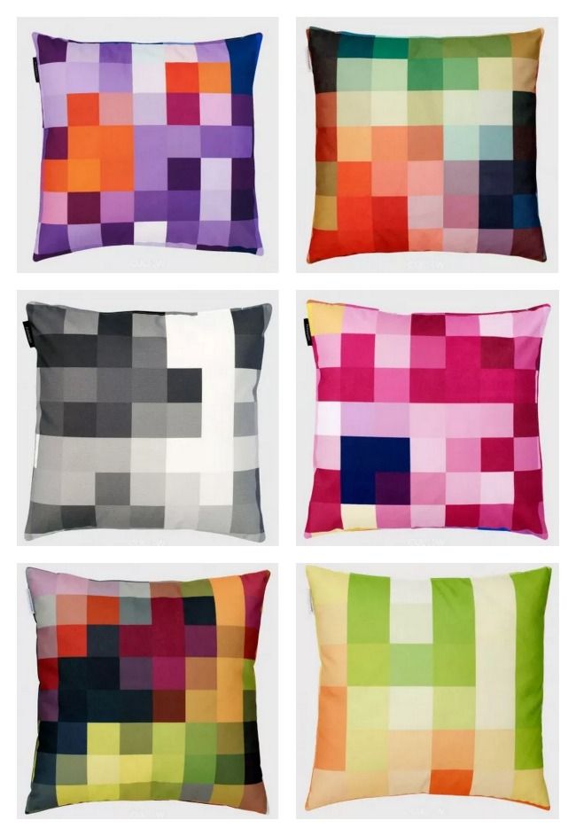 Pixel decor: pillows by Cristian Zuzunaga