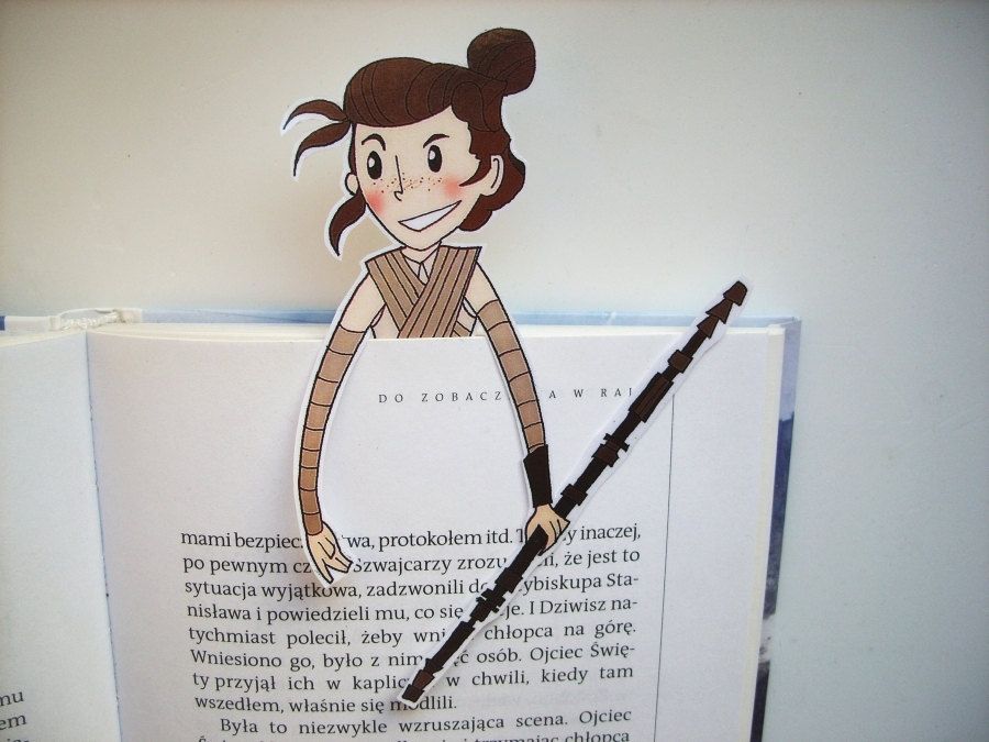 Handmade Star Wars Rey bookmark on Etsy. Love her!