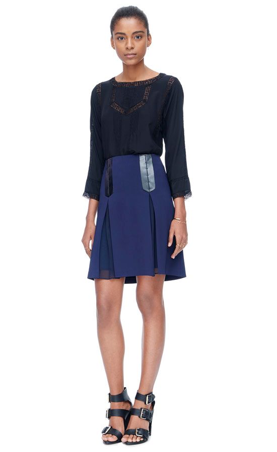 Rebecca Taylor Refined Suiting A-Line Skirt : Love