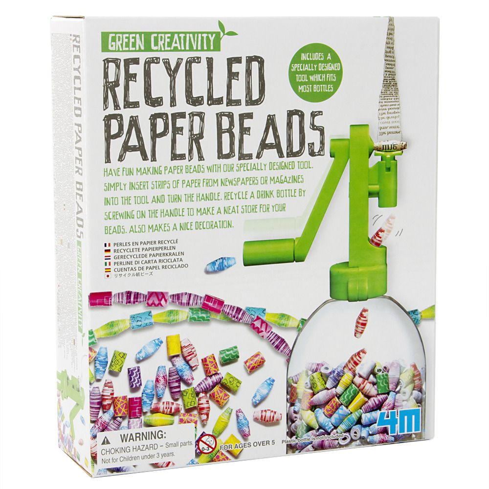 Recycled Paper Beads paper jewelry kits for kids by Green Creativity