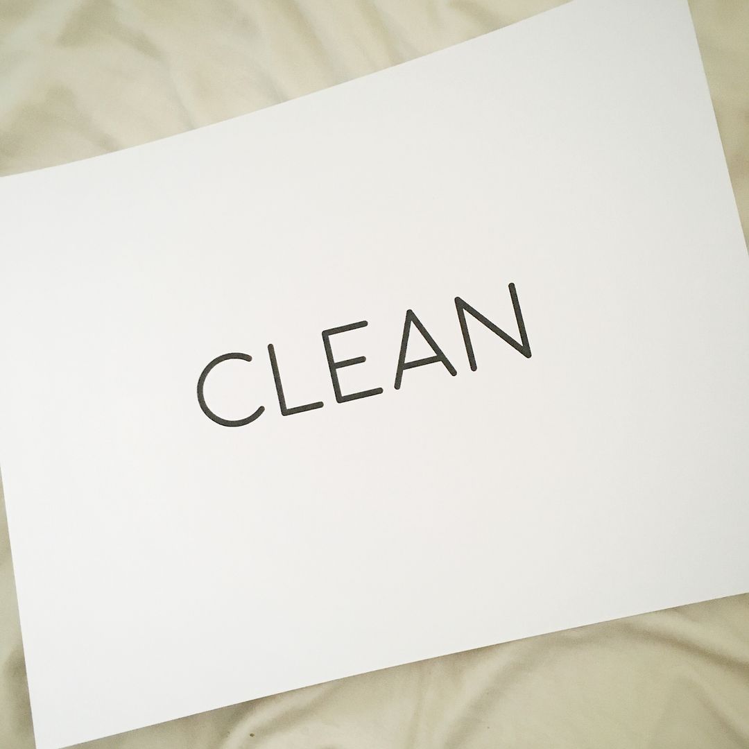 CLEAN: A simple, one word resolution theme for the year.