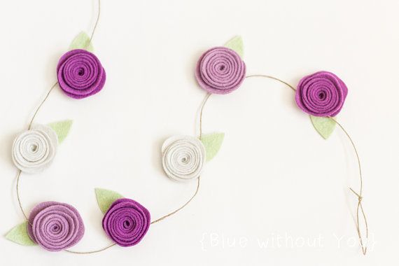 Reusable handmade felt floral banner | Blue Without You Kids