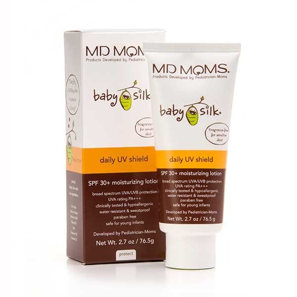 Safest sunscreens for kids: MD Moms Baby Silk is a longtime favorite of ours!