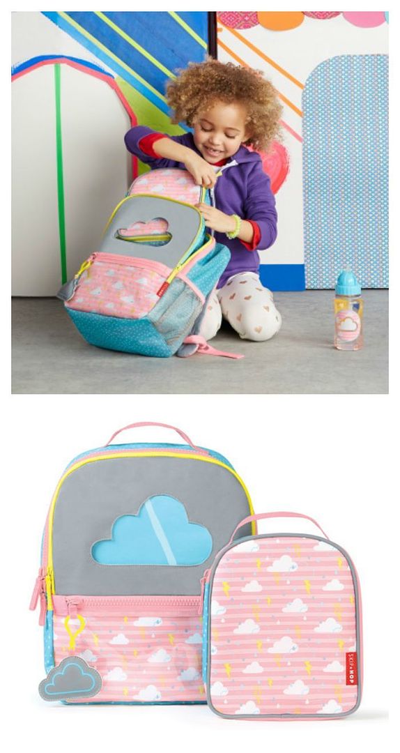 Skip Hop forget me not backpack sets: If the lunch bag isn't showing through the window, kids know they forgot it!