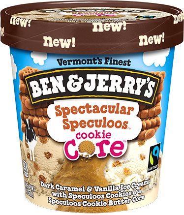 Ben and Jerry's Spectacular Speculoos Cookie Core Ice Cream. YOU MUST EAT THIS. 