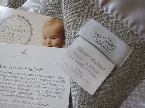 Swell Forever keepsake baby blankets | Proceeds help support families who are adopting