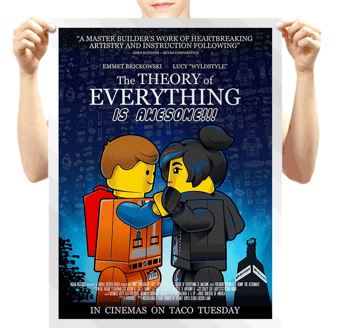 The Theory of Everything is Awesome | LEGO Oscar parody poster by Atomic Rocket