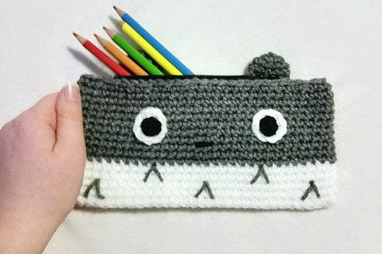 Handmade Totoro pencil case | Back to school shopping on Etsy