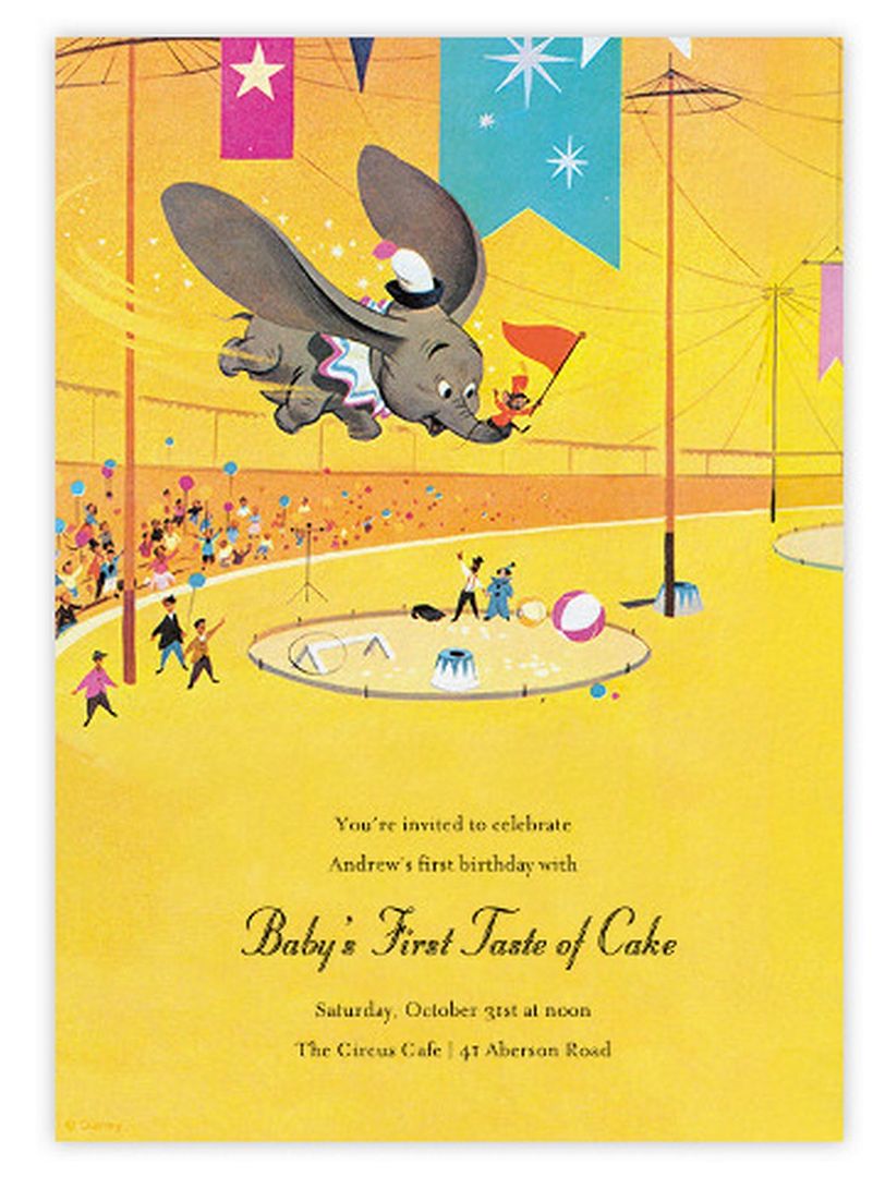 Vintage Dumbo ecard party invitations through Paperless Post
