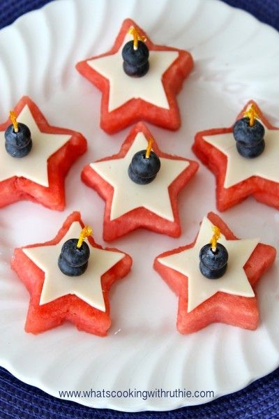 Watermelon star treats for kids | Cooking with Ruthie