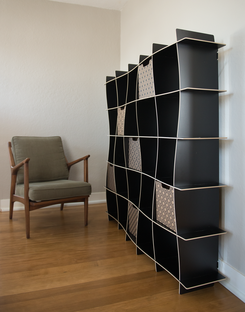Modern wavy storage shelves are affordable and cool 
