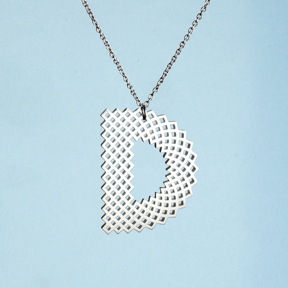 3d printed jewelry at Zazzy: Monogram necklaces
