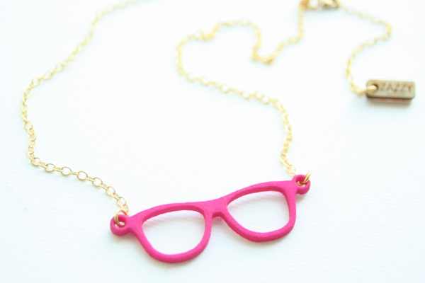 3d printed jewelry at Zazzy: Glasses in your choice of colors
