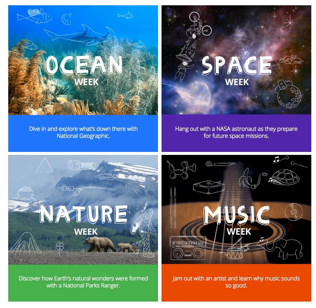 Camp Google: A really cool new online camp that gives kids hands-on science experiments and virtual live field trips