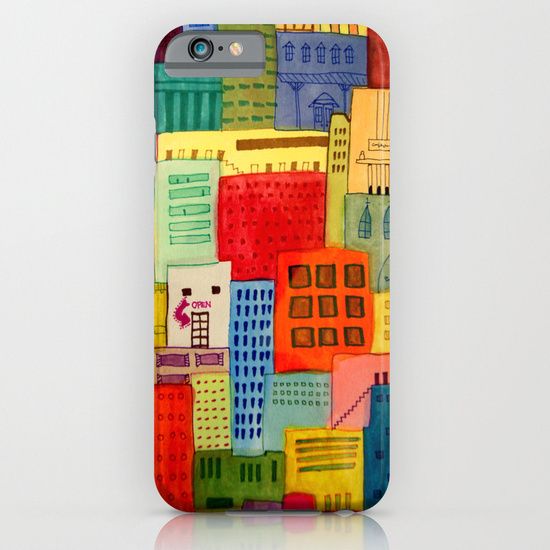 Colorful iPhone and Galaxy cases by Sophie Demers: Une Ville Moi