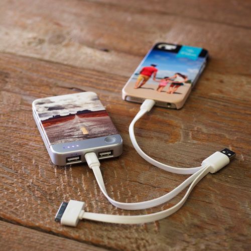Personalized portable chargers with your photos, from Shutterfly