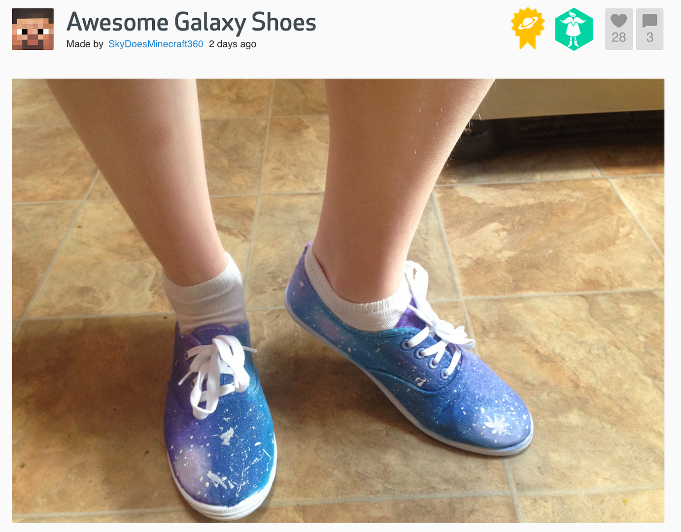 DIY galaxy shoes project | free tutorial online
